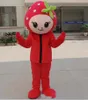 Performance Red Strawberry Mascot Costumes Halloween Fancy Party Dress Cartoon Character Carnival Xmas Easter Advertising Birthday Party Costume Outfit