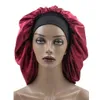 New Style Ladies Silk Beauty Hair Band Shower Wide Brim Dig Cuffia da doccia Stile africano tinta unita Comodo cappello da notte