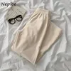 Neploe High Waist Hip Solidne szerokie spodnie nóg Kobiety Koreański Luźny Dorywczo Wszystkie Dopasuj Proste Pantalones Feminino Winter Spodnie 210423