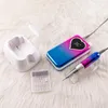 Nail Drill & Accessories Desktop 35000RPM Gradient Color Handle Rechargeable Portable Cordless Heart Electric Machine Set Manicure245v