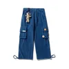 Pantaloni da uomo Autunno Vintage giapponese Simpatico orso Ornamenti appesi Velluto a coste da uomo Pantaloni larghi dritti a gamba larga casual M-2XL328B