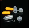 100 pezzi bianco PP in plastica conchiglia medicina capsula campione piccolo polvere particella fibbia copertura mini bottiglia vuota bottiglia gratuita shpppings