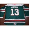 Custom 009 Youth women Vintage NICO HISCHIER MOOSEHEADS WHITE RED GREEN Hockey Jersey Size S-5XL or custom any name or number