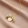 Hanger Kettingen Karopel Picture Crystal Butterfly Openbare Po Box Necklace Blue Wing Memorial Gift