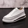 Autumn White Casual Spring Men Flat Shoes Round Toe Designer Fashion Sneakers Street Cool Non-slip Lace Up Leather Outdoor Walking Loafers X228 785