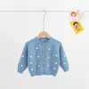 Autumn Winter Cute Girls Ball Sweater Cardigans Baby Girl Soft SingleBreasted Sweaters Kids Clothes Outwear 201104 231 Z23060904