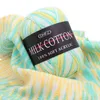 1 pc 50g leite algodão bebê macio artesanato de lã camisola supersoft crochet lote tricô 2 cores colorido y211129
