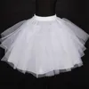 Top Quality White Tulle Layers inchado pequena anágua acessórios de casamento underskirt bebé tutu saia 210331