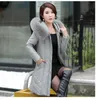 L-8xl Mulheres Casaco de Couro Inverno 2022 Moda Mãe Jaqueta Engrossar Quente Outerwear Collar Cola Capuz Capuz Overcoat Overcoat Feminino