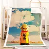 Anime One Piece 3D Printed Fleece Blanket for Beds Thick Quilt Fashion Bedspread Sherpa Throw Blankets Adults Kids