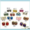 Stud Earrings Jewelrycolorf Party Cute Elegant Design Square Glitter Sweet Stud Resins Earring Jewelry For Men Women Holiday Drop De