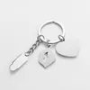 Sublimação Batom Keychain Favor Metal Lábios Vermelhos Keyring Rodada Coração-Empresa Em Branco DIY Pingente Presente Criativo para Meninas SN3398