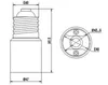 Adaptador de soquete do suporte da lâmpada e40e40 Luzes de lâmpadas LEDs Adaptador de lâmpadas Adaptador E40 Adaptadores de base de luz do conversor Extensão2131679