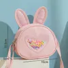 Borse e borsette in pelle per bambini Mini borsa a tracolla per ragazze con orecchie di coniglio carina Pochette piccola portamonete per bambini Kawaii