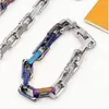 Lanciata nelle catene di braccialetti di bracciale di lusso Lettere di collana colorabili a catena da marca per uomini e donne Gifts Festival5021348