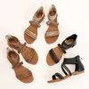 Cross Strap Rom Sandalias Mujer Plus Storlek 42 Dropshipping Sommar Platt Sandaler Kvinnor Utomhus Strand Skor Kvinna Mode Öppna Toe Y0721