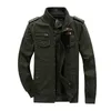 Homens Algodão Khaki Bomber Jaqueta Outono Casual Casual Casual Carga Carga Compra à prova de vento de pele colarinho homens exército tático jaqueta homens 210927