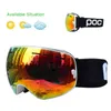 POC Doppelschichten Antibeschlag Skibrille Schneemobil Skimaske Skibrille Schnee Snowboard Männer Frauen Googles Y1119 5230