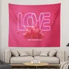 Valentinstag-Wandteppich, Wandbehang, liebevolles Herz, Valentinstag-Hintergrund für Schlafzimmer, Zimmer, Wohnheim, Party-Dekoration, 150 x 130 cm