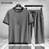 Men's Tracksuits Tracksuit Summer Clothes Sportswear Two Piece Set T Shirt Shorts Brand Track Clothing Male Sweatsuit Sports Suits Homme