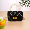 Children Jelly wrapped diamond handbag pearl hand bill of lading shoulder bag baby bags girls purse