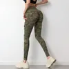 Yoga Outfit Pantaloni mimetici Leggings fitness da donna Allenamento sportivo con tasca Sexy Push Up Gym Wear Elastic Slim MITAOGIRL