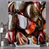 Partition 3D Digital Polyester Printing Curtain Shower Waterproof Fabric Bathroom Hook Pure Large Wide Bathing Cover Curtains 210402