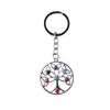 Vergulde Sterling Zilveren Hanger Celtic Knot Trinty Tree of Life Seven (7) Chakras Ketting Alloy Inlaid Gem, 18 inch