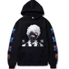 Anime Hoodie Tokyo Ghoul Drukowane Bluzy Topy Hip Hop Casual Luźne Sweter Bluzy Unisex H1227