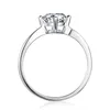 Gorgeous 925 Srebrny pierścień Kształt serca wydrążone rocznicę zaręczynową moissanite