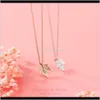 Pendant Necklaces & Jewelry Drop Delivery 2021 Pendants Nature Style Aesthetic Temperament Maple Leaf Necklace Mori Female 925 Sier Clavicle