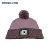 High Bright Fashion Warm Winter Knitted Led Hats with Led Lights USB Rechargeable Outdoor Sports Safety Led Beanie Hat