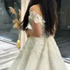 Beach Wedding Dress 2021 Off Shoulder Simple Vestidos de Noiva Plus Storlek Gliter Brudklänningar för Kvinnor Robes de Mariée