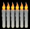 6pcs/set LED Flameless Candles Battery Operate Lamp Dipped Flickering Electric Pillar Candles Wedding Party Decoration SN3230