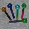 10cm Pyrex oil burner smoking pipes glass tube 25mm OD Ball for water bongs rigs Hookahs Bubbler Tools