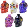 Skull bong Glass water smoking pipe hookah With Hose Metal Bowl 12 Colors Filter cigarette holder hookahs shisha Oil Rigs