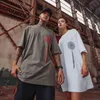 GTDOM Cotton Couples Streetwear T-shirt Uomo Punk Lettera Stampa Mezza manica harajuku Hip Hop Oversize Gothic Cool Vintage Top 210409