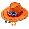 Diğer Etkinlik Partisi Malzemeleri Anime D Ace Maymun Luffy Cosplay Costume Cowboy Şapkaları Unisex Seyahat Kapağı Kıyıcı Tony Pirates Caps COST247O