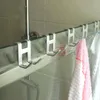 Krokar skenor utrymme aluminium dörr krok h form hängande badrum kök lagring rack dusch handduk väska ordspråk Ordna hårdvara