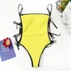 2021 Costume da bagno donna Triangolo monocorpo europeo e americano Spettacolo dimagrante Sottile bianco giallo Colori costumi da bagno primaverili