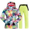 Skijacken, Winter-Skianzug für Damen, winddicht, wasserdicht, warm gepolstert, Snowboard-Set, Jacke und Schneehose