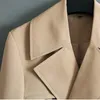Men's Trench Coats 2022 Khaki Long Style Mens Luxury Autumn Winter Double Breasted Male Jackets Fashion Loose Man With Belt 6XL Viol22