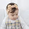 Vintage bebé diadema de cabeza suaves para niños accesorios para el cabello los arcos de las niñas envoltura de cabeza banda elástica de color sólido dot estampado floral