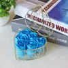 Valentine Roses Plated Iron Basket Flower Artificial Soap Rose Wedding Birthday Mothers Day Gift YYFA567