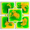 Art3D Liquid Sensory Floor Decoratieve tegels, 30x30cm vierkant, groen-geel, 1 tegel