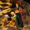 Zayton Nativity Scene Set Christmas Gift Holy Family Statue Christ Jesus Mary Joseph Catholic Figurine Ornement Ornement Decor Home 225050039