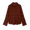 Spring Women Tops Blouse Casual Flare Långärmad Cardigan T-shirts Plus Storlek 4XL Chiffon Ladies Kläder 8803 50 210508