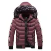 Kış Ceket Erkekler Kürk Yaka Sıcak Kalın Parka Erkek Giyim Termal Yün Liner Aşağı Ceket Palto Polar Kapşonlu Kar Parka 211206