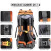 60L防水屋外バッグハイキングバックパックキャンプ登山サイクリングバックパック屋外スポーツバッグ雨カバーQ0721