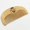 MOQ 100 PCS Anpassad logotyp Hårborste Comb MECO-Friendly Bamboo Hairs / Beard Combs Anti Static Portable Pocket Natural For Men Women